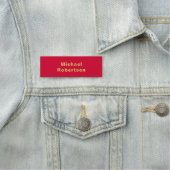 さくらんぼレッド金ゴールドカラープロフェッショナルトレンディー モダン 名札 (インサイチュ)