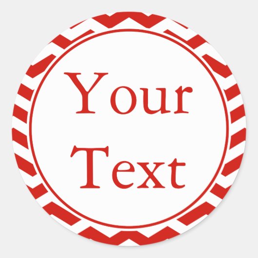 さくらんぼレッド&ホワイトのステッカーまたはラベル付きカスタム文字 ラウンドシール (正面)