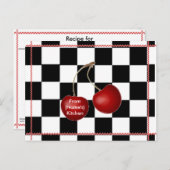 さくらんぼレトロレシピカード ポストカード (正面/裏面)