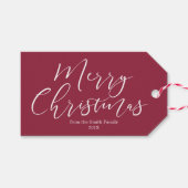 さくらんぼワインクリスマス カスタマイズ |  ギフトタグ (正面(横))