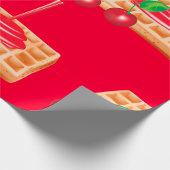 さくらんぼワッフルラッピング紙 ラッピングペーパー