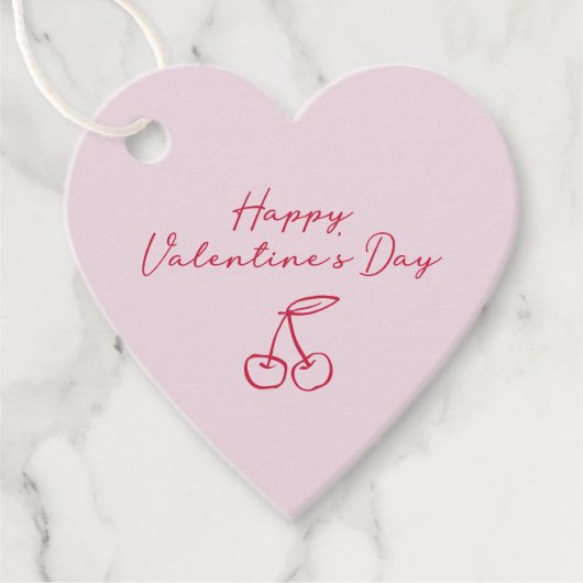 さくらんぼヴァレンティーンズデイピンク フェイバータグ (正面)