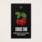 さくらんぼヴィンテージとバーコード衣料品価格ラベル (正面)