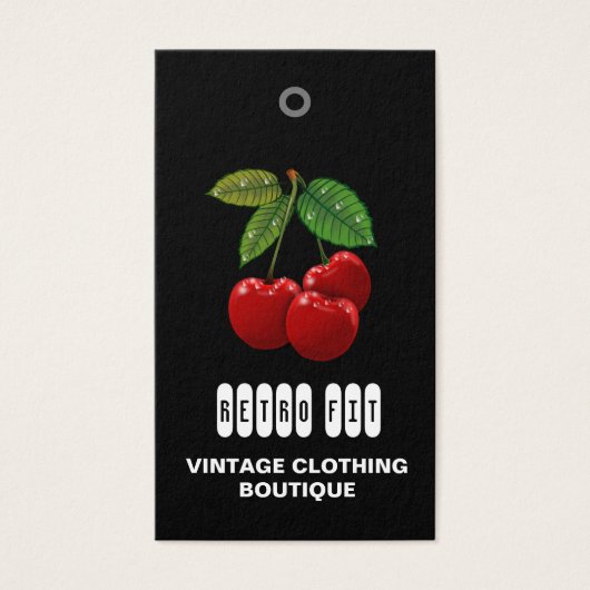 さくらんぼヴィンテージ格安な衣料価格ラベル (正面)