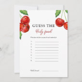 さくらんぼ上の推測ベビーフードゲームカード シーズンカード (正面)