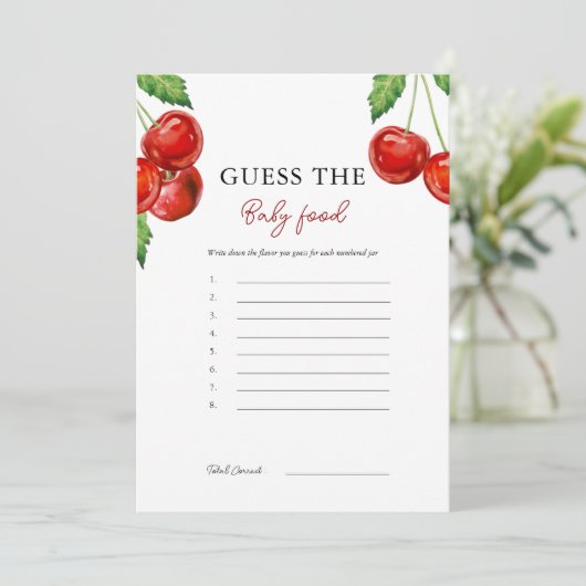 さくらんぼ上の推測ベビーフードゲームカード シーズンカード (スタンド正面)