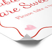 さくらんぼ上ベビーシャワーベビーは甘い ポスター (角)