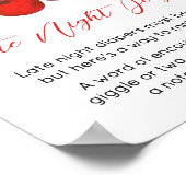 さくらんぼ上ベビーシャワー深夜おむつ ポスター (角)