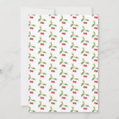 さくらんぼ上!最初の誕生日招待状 招待状 (裏面)