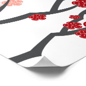 さくらんぼ中国のの結婚ゲストブックポスター ポスター (角)