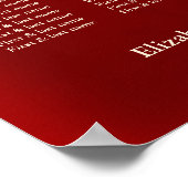 さくらんぼ中国のの結婚座席表 ポスター (角)