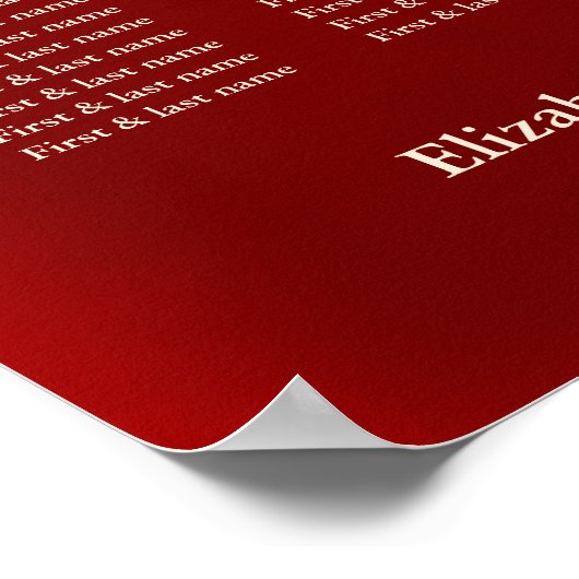 さくらんぼ中国のの結婚座席表 ポスター (角)