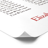 さくらんぼ中国のの結婚座席表 ポスター (角)