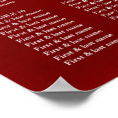 さくらんぼ中国のの結婚座席表 ポスター (角)