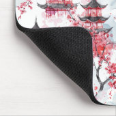 さくらんぼ中国のの花が咲いた水彩塔(2) マウスパッド (コーナー)