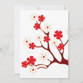 さくらんぼ中国の開花パーティー 招待状 (裏面)