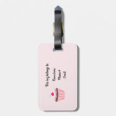 さくらんぼ付きカップケーキ ラゲッジタグ (裏面縦)