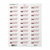 さくらんぼ住所 シール (フルシート)