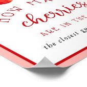 さくらんぼ何人の赤ちゃんシャワーゲーム ポスター (角)