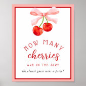 さくらんぼ何人の赤ちゃんシャワーゲーム ポスター (正面)