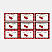 さくらんぼ保存さくらんぼプレイド食品ラベル ラベル (シート)