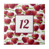 さくらんぼ円の数値タイル タイル (正面)