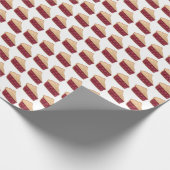 さくらんぼ円スライス |水彩食品イラストレーション ラッピングペーパー (角)