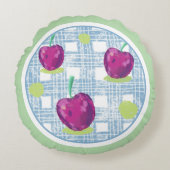 さくらんぼ円枕 ラウンドクッション (正面)