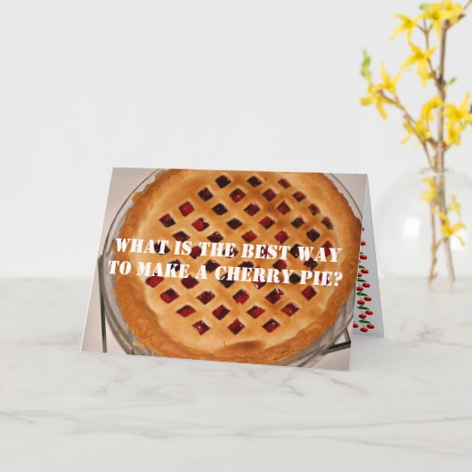 さくらんぼ円 カード (黄色い花)