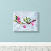 さくらんぼ分岐オンデニム キャンバスプリント (インサイチュ (ウッドフロア))