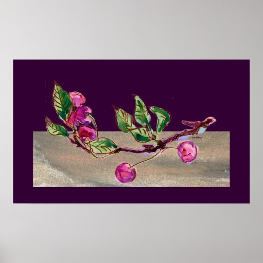 さくらんぼ分岐オン紫 ポスター (正面)