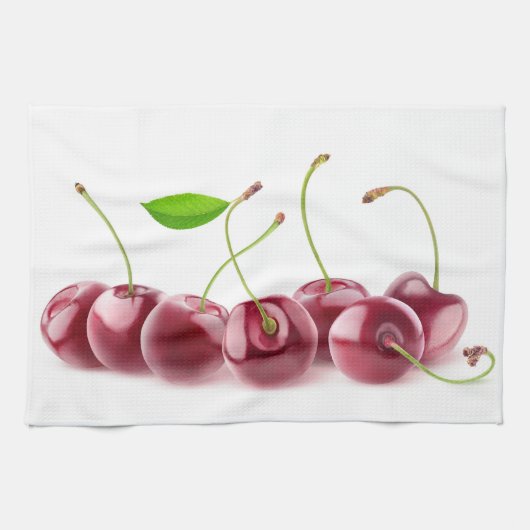 さくらんぼ列 キッチンタオル (横)