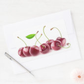 さくらんぼ列 長方形シール (封筒)