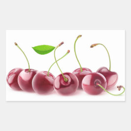 さくらんぼ列 長方形シール