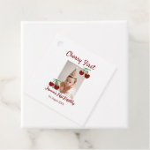 さくらんぼ初のハッピーバースデー写真キッズ赤モダン色 フェイバータグ (インサイチュ)