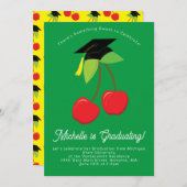 さくらんぼ卒業パーティー招待状 招待状 (正面/裏面)