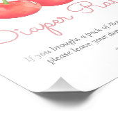 さくらんぼ及びピンクリボンおむつラッフルポスター フォトプリント (角)