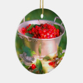 さくらんぼ収穫，コテージガーデンロザリンド セラミックオーナメント (右)