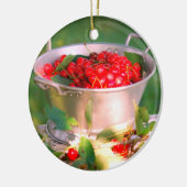 さくらんぼ収穫，コテージガーデンロザリンド セラミックオーナメント (左)