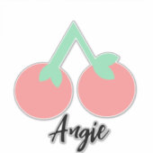 さくらんぼ名カスタムデカール シール (正面)