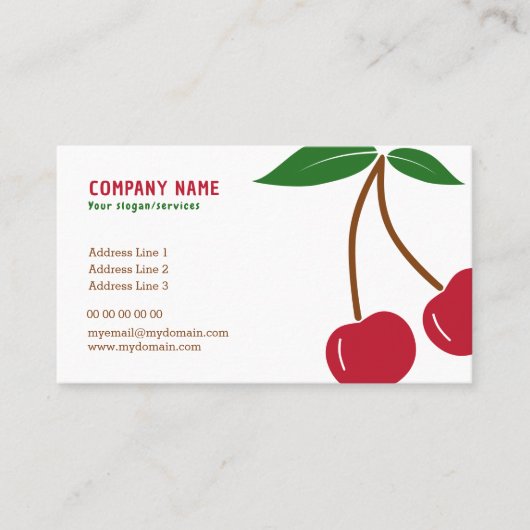 さくらんぼ名刺 名刺 (正面)