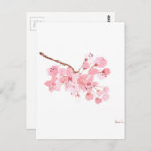 さくらんぼ咲き木ピンクフローラシック ポストカード (正面/裏面)