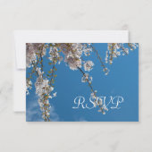 さくらんぼ咲く青空のRSVP結婚の 出欠カード (裏面)