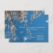 さくらんぼ咲く青空のRSVP結婚の 出欠カード (正面/裏面)