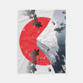 さくらんぼ山富士ジャパン フリースブランケット (正面)
