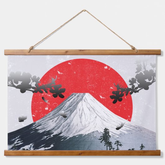 さくらんぼ山富士ジャパン 吊り下げ型タペストリー (正面)