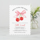 さくらんぼ弓結び結びホタテブライダルシャワー 招待状 (スタンド正面)