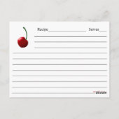 さくらんぼ恋人レシピカード ポストカード (裏面)