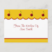 さくらんぼ恋人レシピカード ポストカード (正面)