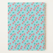 さくらんぼ手色彩の鮮やか水色ピンクティール（緑がかった色） プランナー手帳 (裏面)